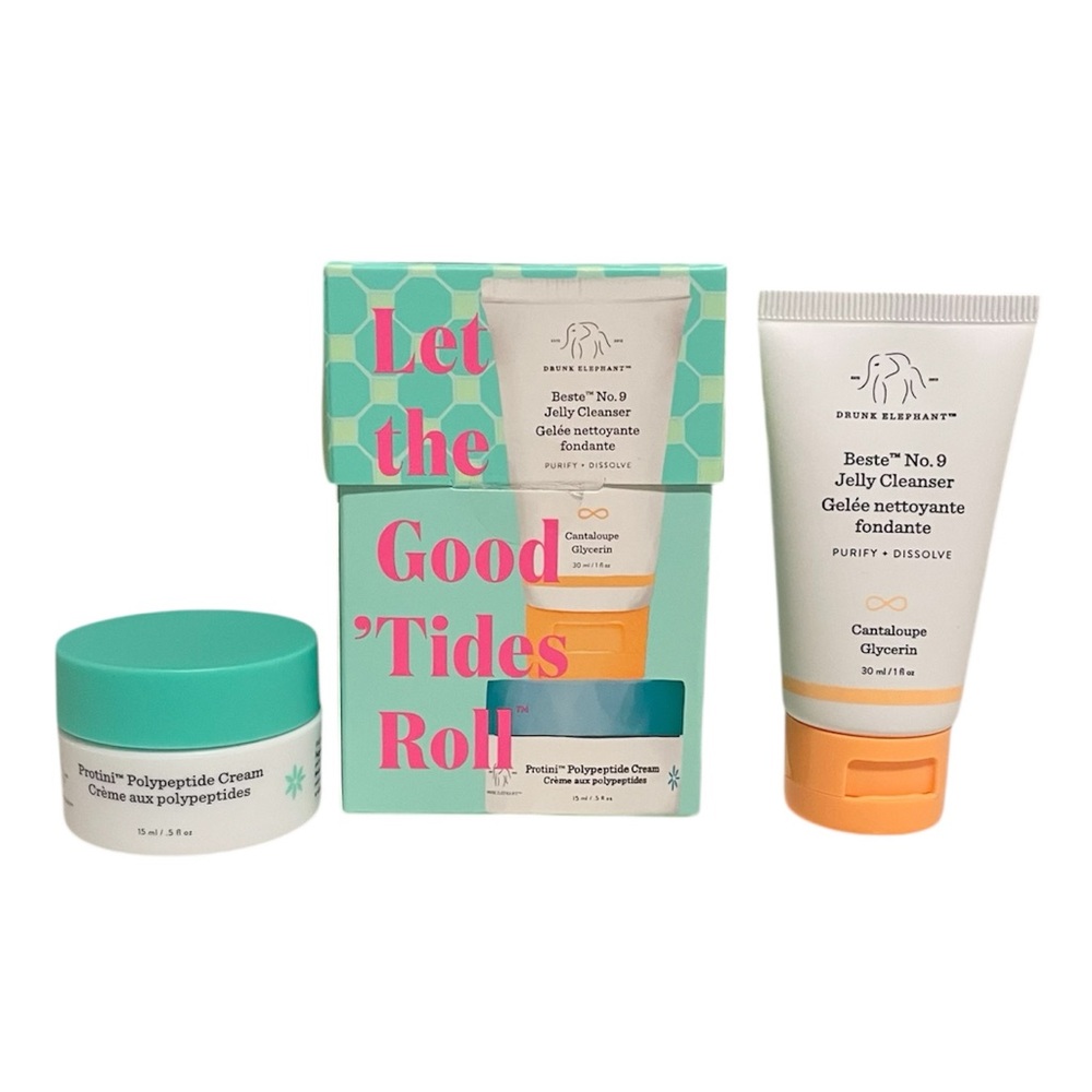 Drunk Elephant Skincare Duo Jelly Cleanser & Protini Polypeptide Cream Travel Sz